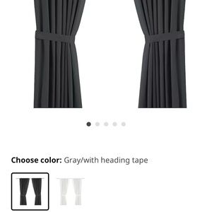 IKEA Dark Gray RITVA Curtains